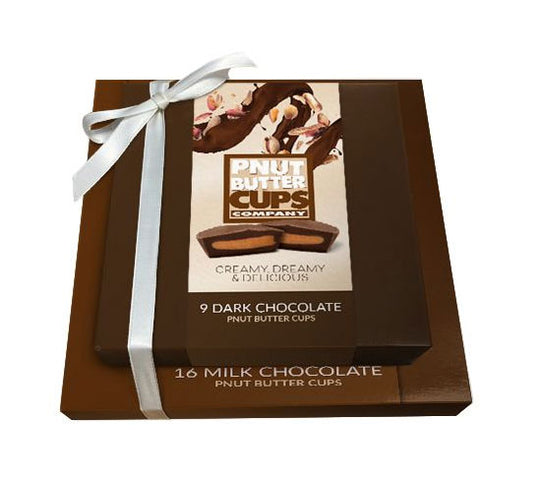 Pnut Butter Cups Company | Peanut Butter Cup Gift Box | Milk Chocolate | Dark Chocolate